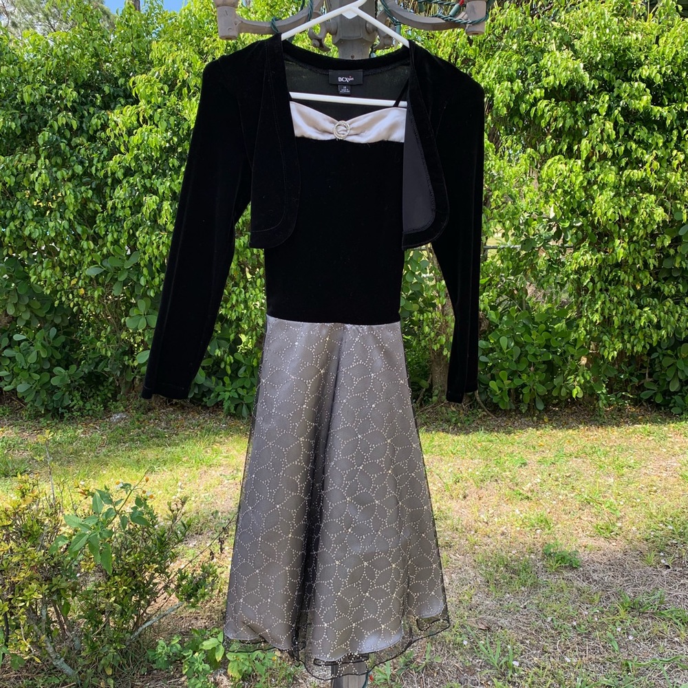 Kids long sleeve formal dress